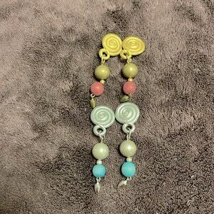 Two pairs of clip on earrings